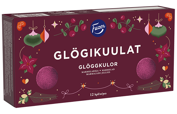 Fazer Glögikuulat 260 g | Mulled Wine Flavor Candy Balls