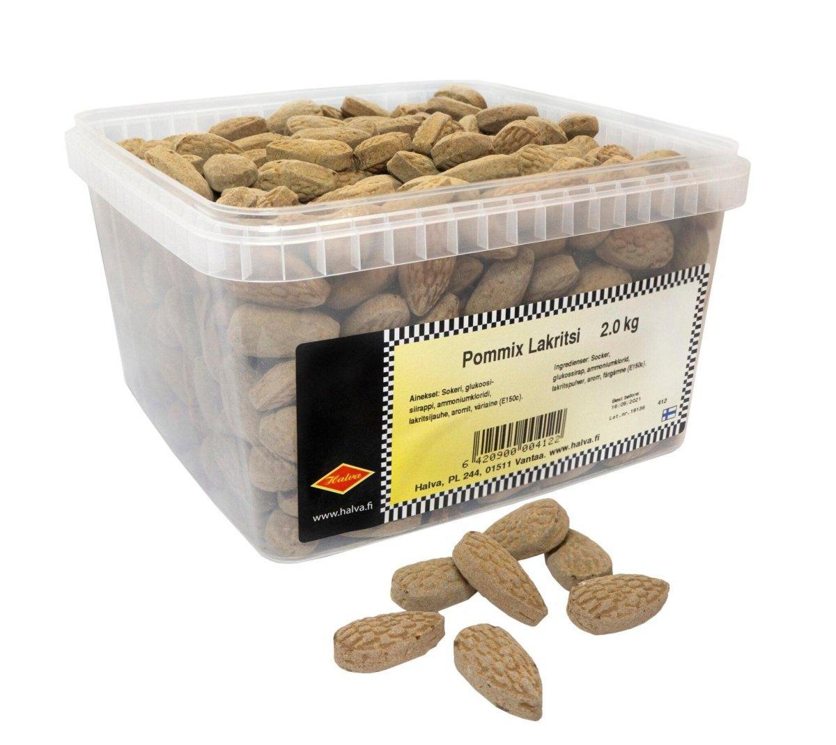 Halva Licorice Pommi Original 2kg Box of Sweet Concentrated Licorice - Soposopo