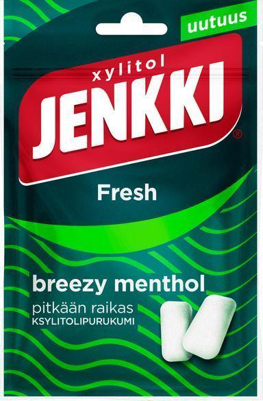 Jenkki Fresh Breezy Menthol xylitol gum 35g - Soposopo