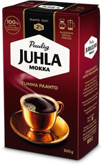 Paulig Juhla Mokka Dark Roast (Tumma Paahto) coffee 500g filter grinding - Soposopo