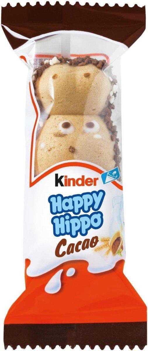 Kinder Happy Hippo Milk and cocoa cream filled crispy waffle bar 20.7g - Soposopo