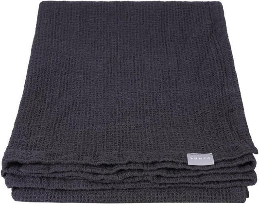 Luhta Home Black Waffle Bath Towel 70 x 140 cm - Soposopo