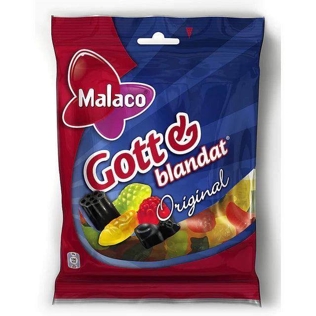 Malaco Gott & Blandat Original Fruit & Liquorice Wine Gums 160g - 5.6oz - Soposopo