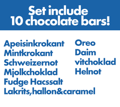 Marabou Chocolate Mix Set with Various Flavors 10 Bars - Soposopo