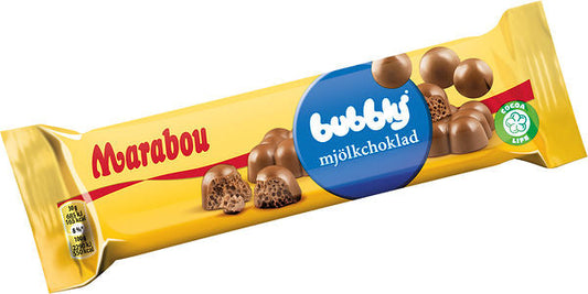 Marabou Milk Chocolate Bar 60g Bubblig Texture - Soposopo