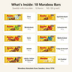 What's inside: Marabou Chocolate Mix Set with Various Flavors 10 Bars