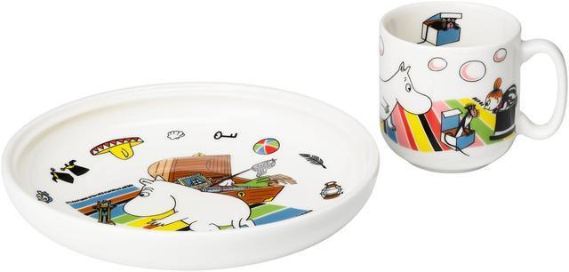 Moomin Arabia Moomin Children's Dinnerware Moomintroll 2-piece - Soposopo