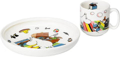 Moomin Arabia Moomin Children's Dinnerware Moomintroll 2-piece - Soposopo