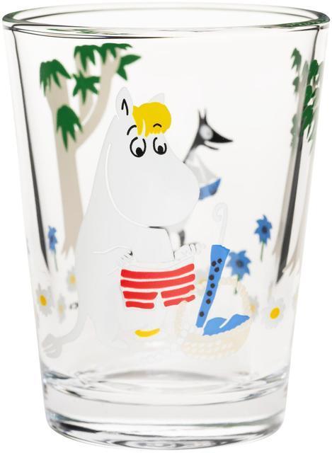 Moomin Arabia Finland Moomin Drinking Glass 22cl Let's Go on Holiday - Soposopo