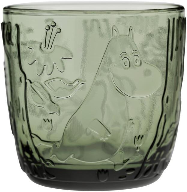 Moomin Arabia Finland Moomin Drinking Glass 28cl Pine Green 2pcs - Soposopo