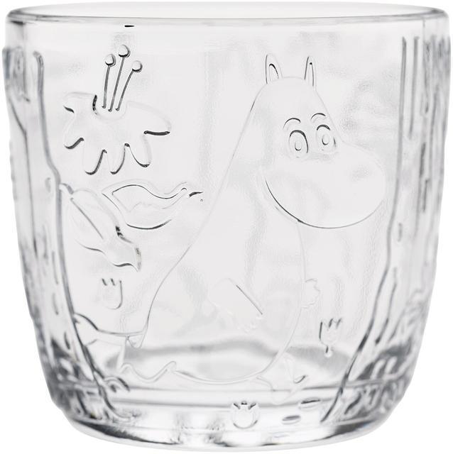 Moomin Arabia Finland Moomin Drinking Glass 28cl 2pcs Clear - Soposopo