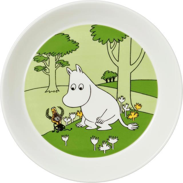 Moomintroll Plate in Grass Green by Arabia 19cm - Soposopo