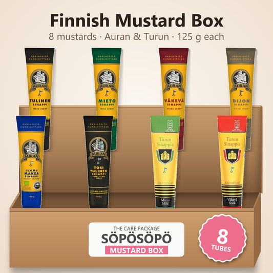 Mustard Mix Set Auran Sinappi and Turun Sinappia 125g x 8 Tubes - SÖPÖSÖPÖ gift set