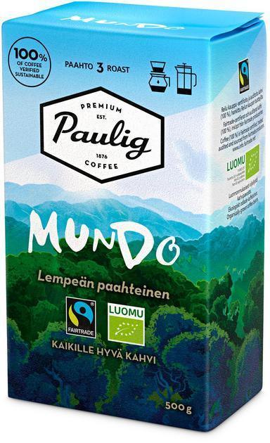 Paulig Mundo Organic coffee filter coffee 500g - Soposopo