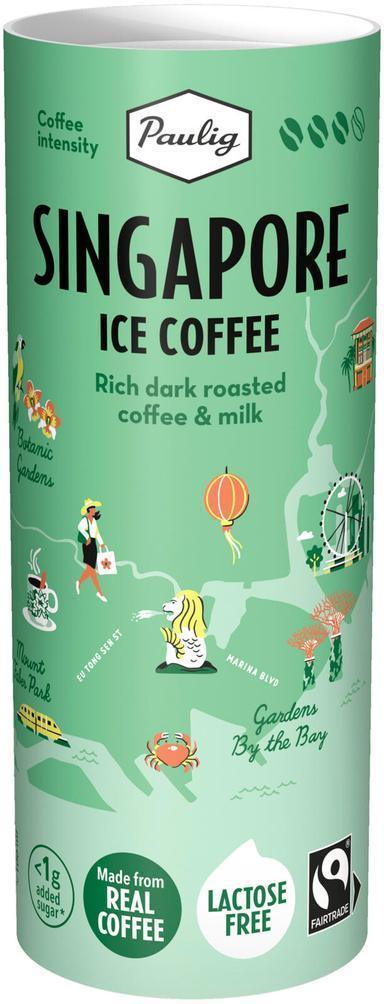 Paulig Singapore Ice Coffee 235 ml lactose free milk coffee drink. Fairtrade - Soposopo
