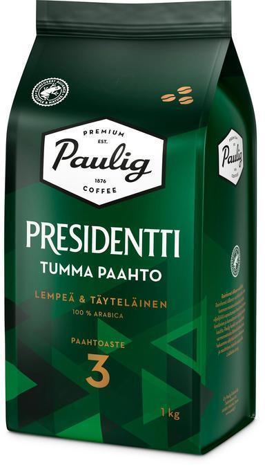 Paulig President Dark Roast coffee coffee bean 1kg - Soposopo