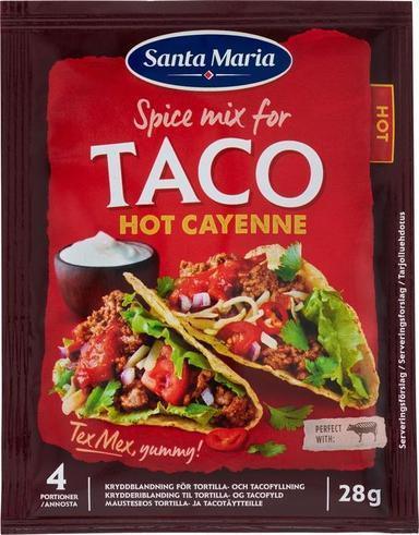 Santa Maria Taco Spice Mix Hot Cayenne hot spice mix 28 g - Soposopo