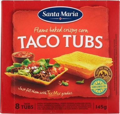 Santa Maria Taco Tubs taco shells 8 pcs. 145 g - Soposopo