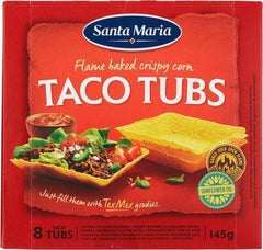 Santa Maria Taco Tubs taco shells 8 pcs. 145 g - Soposopo