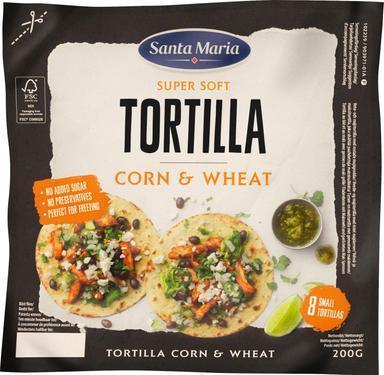 Santa Maria 200G Tortilla Corn & Wheat Small (8-pack) 200Gx14 - Soposopo