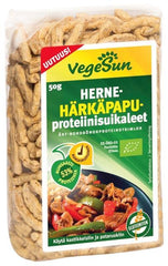 VegeSun 50 g Pea and Fava Bean Protein Strips - Soposopo