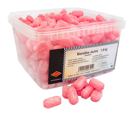 Halva Strawberry Powder Hard Candy 1.8kg Box - Soposopo