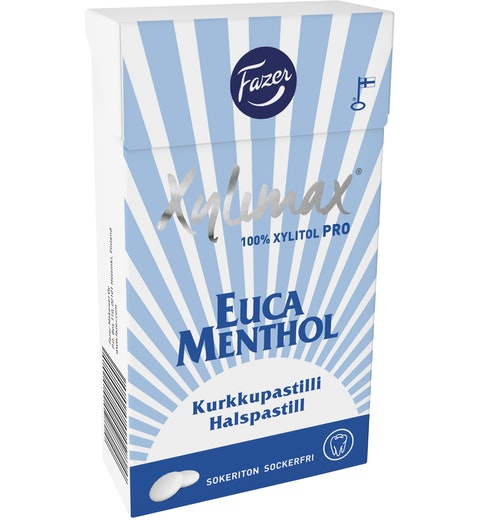 Fazer Xylimax Eucamenthol Full xylitol Pastilles 1 Box of 38g - Soposopo