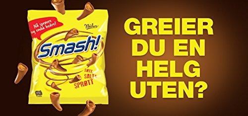 Nidar Smash Original Norwegian Snacks Milk Chocolate 100g Bag