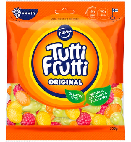 Fazer Tutti Frutti Original natural colours Gummy 1 Pack of 350g 12.3oz