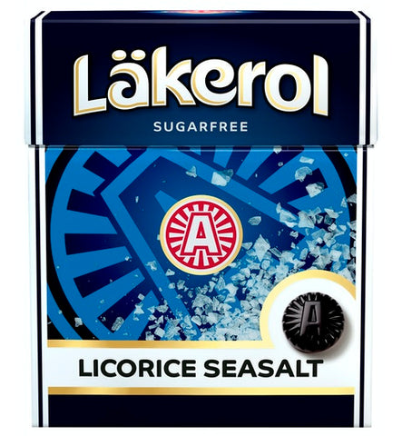 Cloetta Lakerol Licorice Seasalt Sugar Free Pastilles 1 Box of 25g 0.9 oz