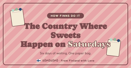 The Country Where Sweets Happen on Saturdays — karkkipaiva, retro illustration