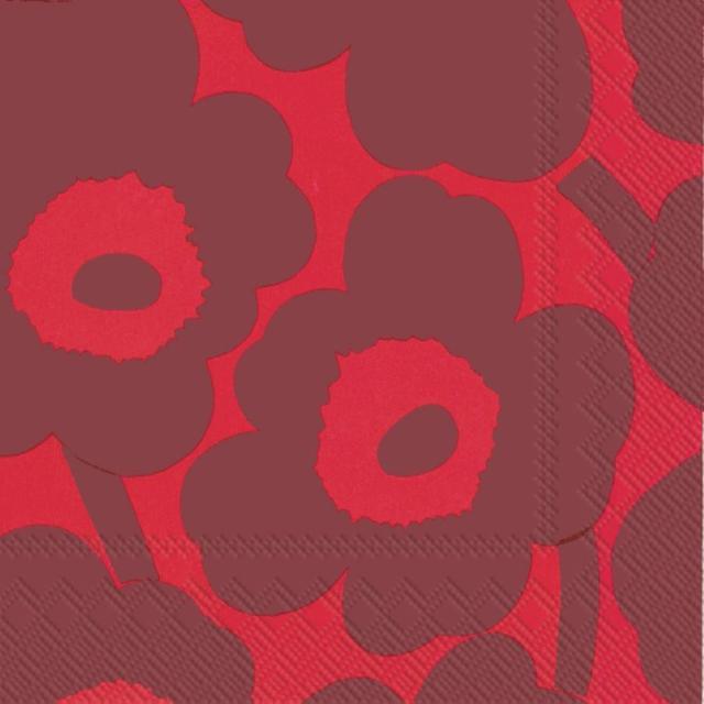 Marimekko 25cm Unikko red red napkin pack of 20