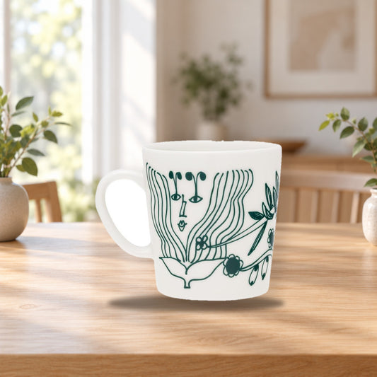 Arabia Gardeners Mug Green 0.3L – product photo on a table