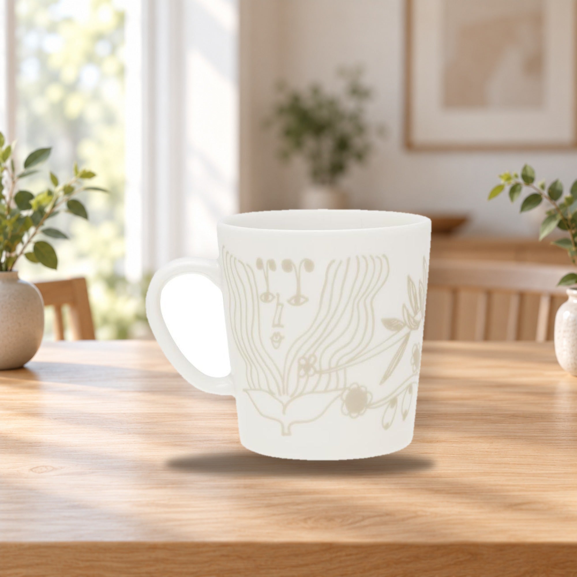 Arabia Gardeners Mug 0.3L Beige – product photo on a table