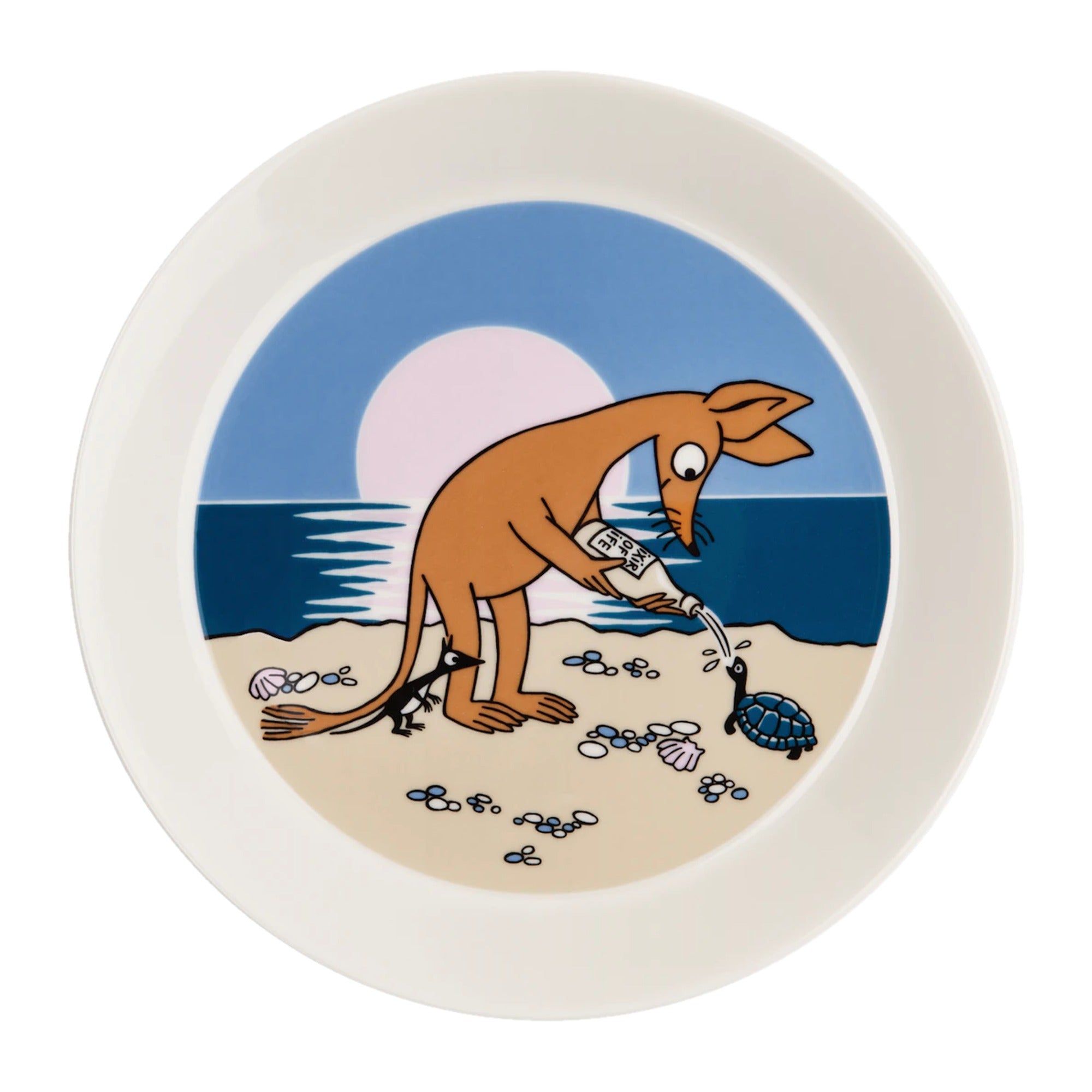 Moomin Plate 19cm Sniff at Beach – product photo