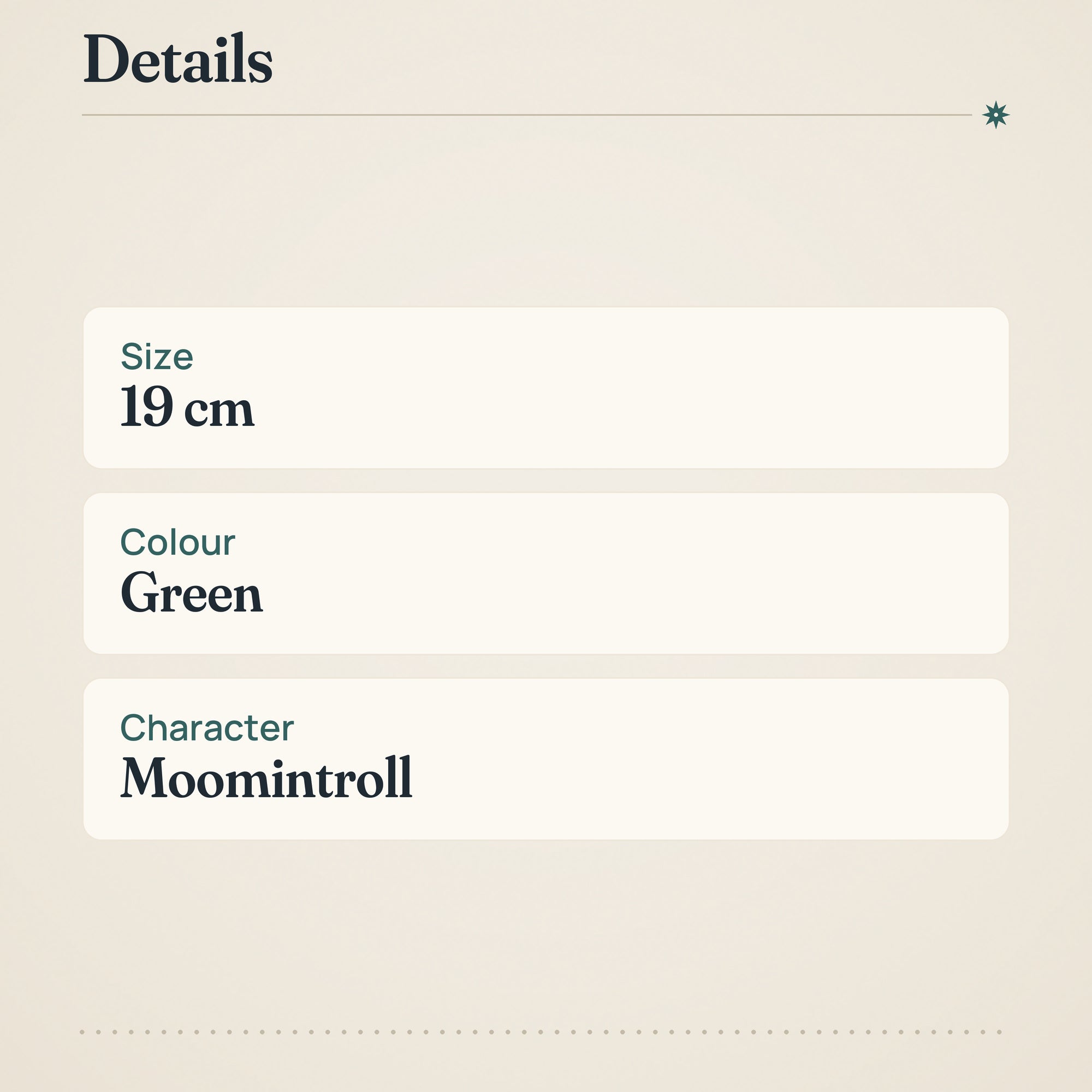 Moomintroll Plate 19cm Grass Green by Arabia – product details