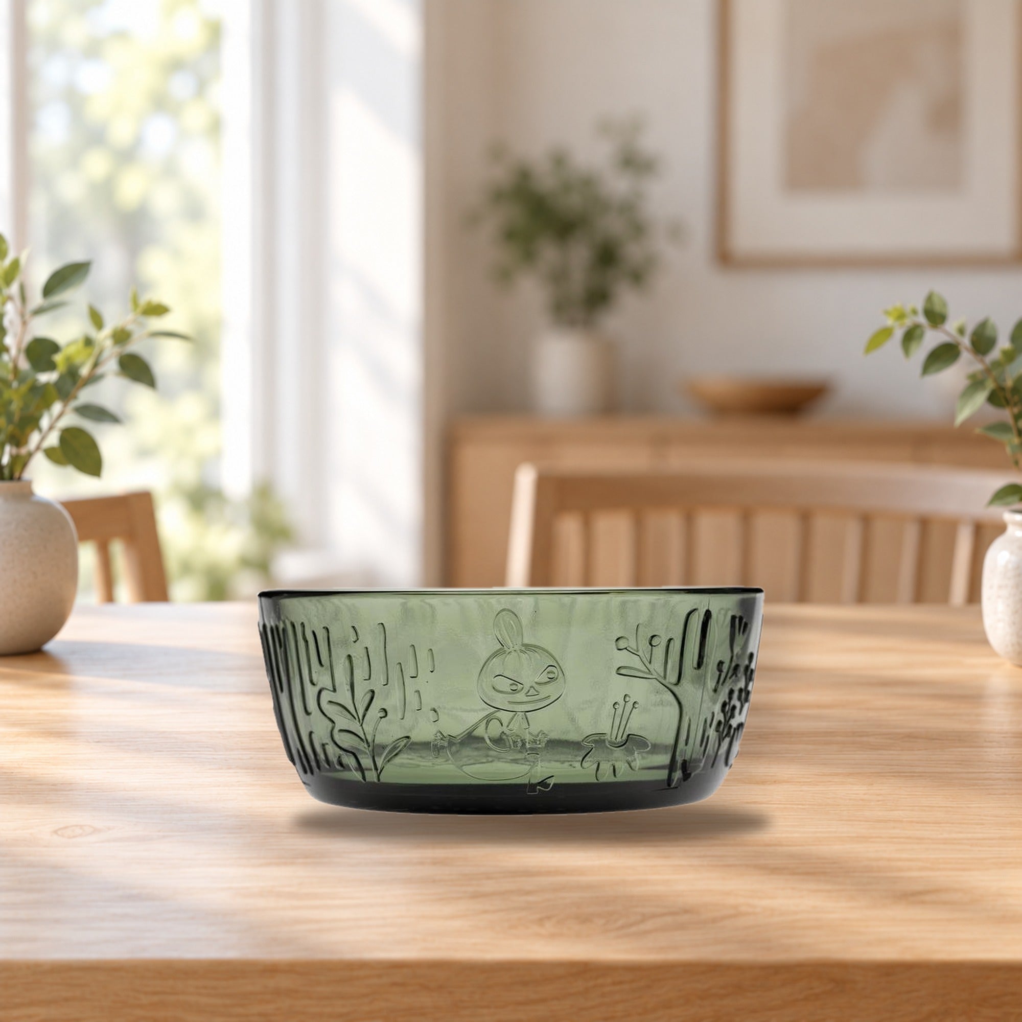 Moomin Bowl 35cl Pine Green – product photo on a table