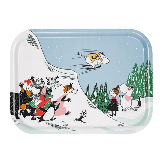 Moomin Ski Jumping Tray 27x20cm – product photo