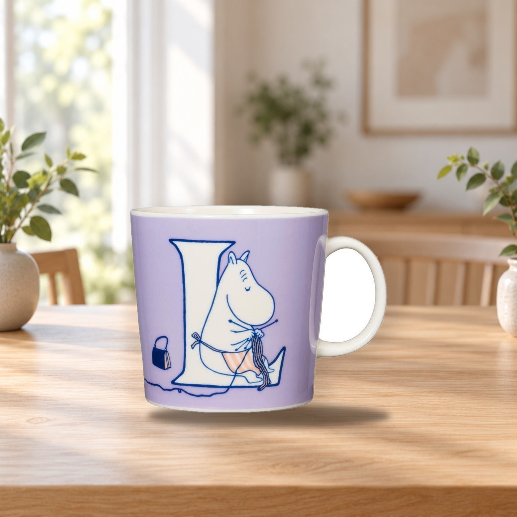 Moomin Mug ABC L 0.4L – product photo on a table