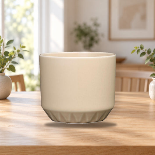 Arabia Ilona Flower Pot 100x120mm Sand – product photo on a table