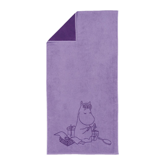 Moomin Bath Towel Snorkmaiden 70x140cm Purple Organic Cotton – product photo