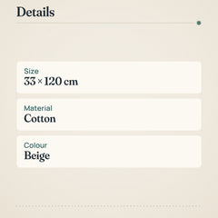 Arabia Table Runner Gardeners 33x120cm Beige Cotton – product details