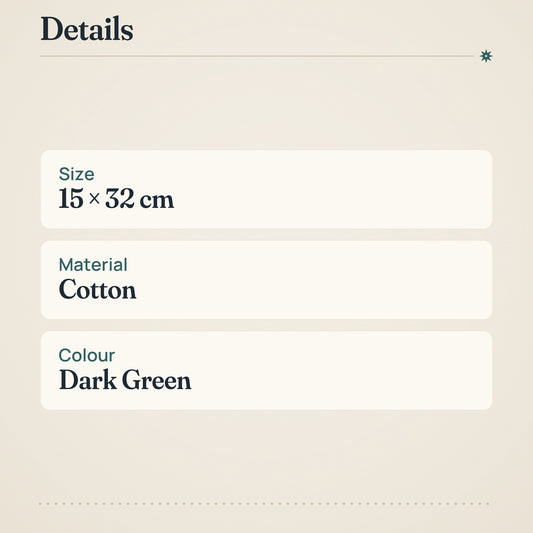 Arabia Oven Mitt Gardeners 15x32cm Dark Green Cotton – product details