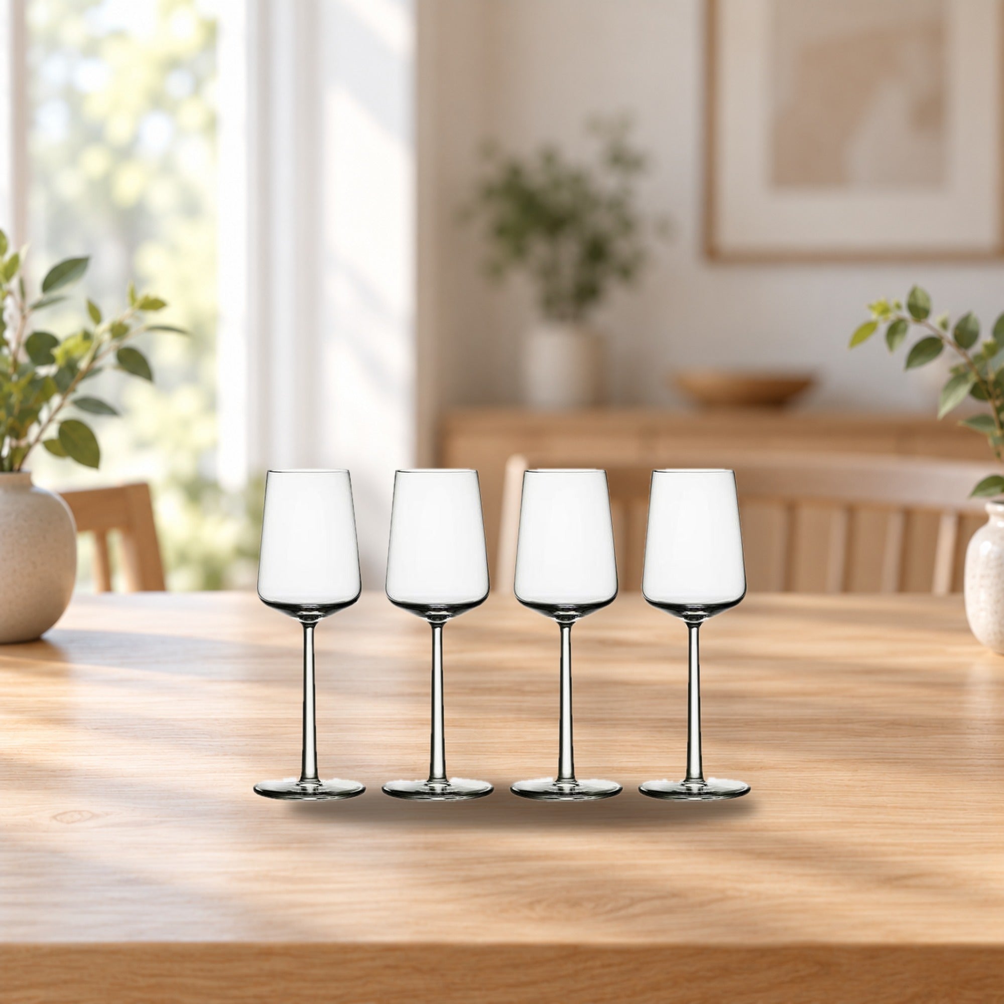 Iittala Essence White Wine Glass Set of 4 – product photo on a table