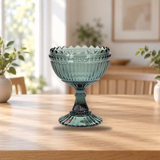 Iittala Mariskooli Bowl 155mm Grey Glass Dish – product photo on a table