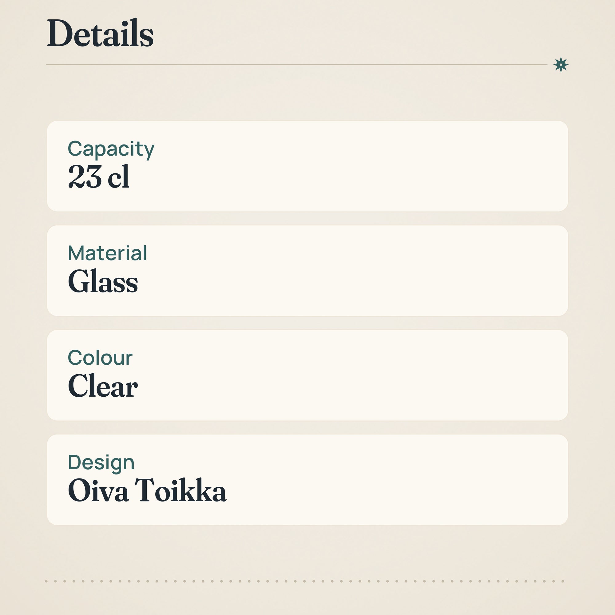 Iittala Kastehelmi Bowl 23cl Clear Glass – product details
