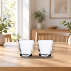 Iittala Kartio Drinking Glass Set 2pcs 21cl Clear – product photo on a table