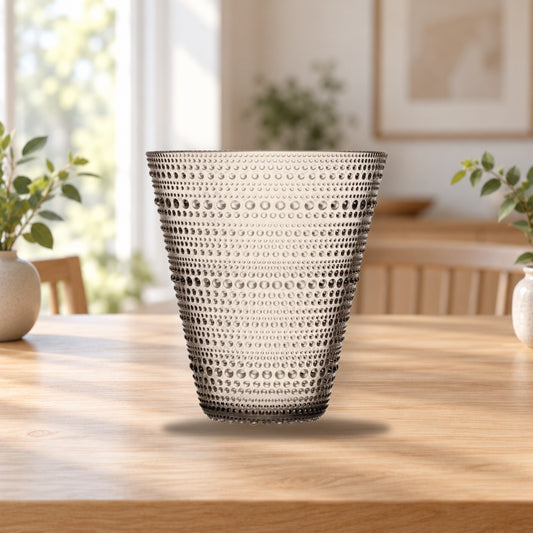 Iittala Kastehelmi Vase 154mm Linen – product photo on a table