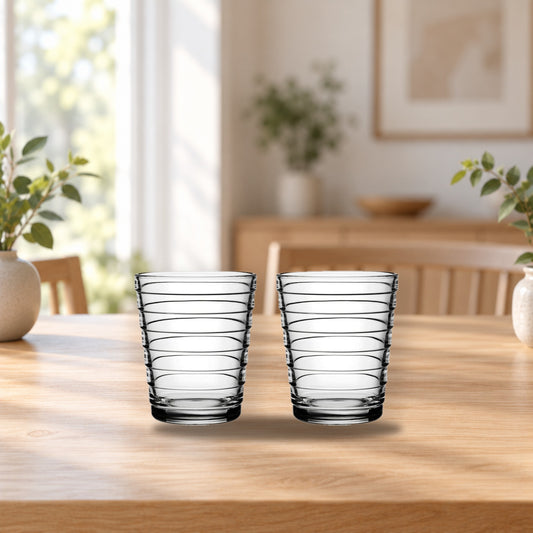 Iittala Aino Aalto Drinking Glass Set of 2, 22cl Clear – product photo on a table
