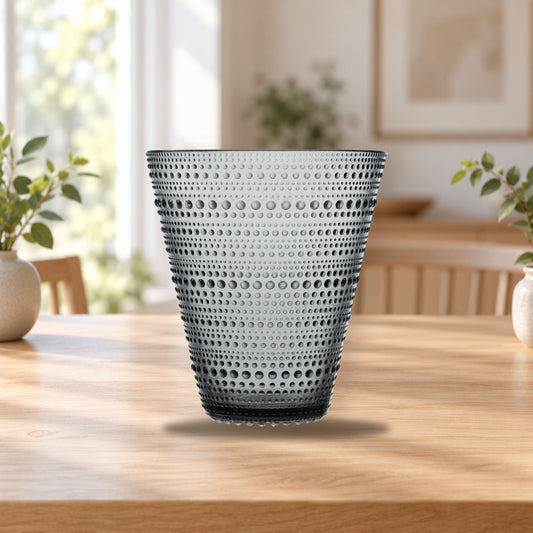 Iittala Kastehelmi Vase 15.5cm Grey – product photo on a table